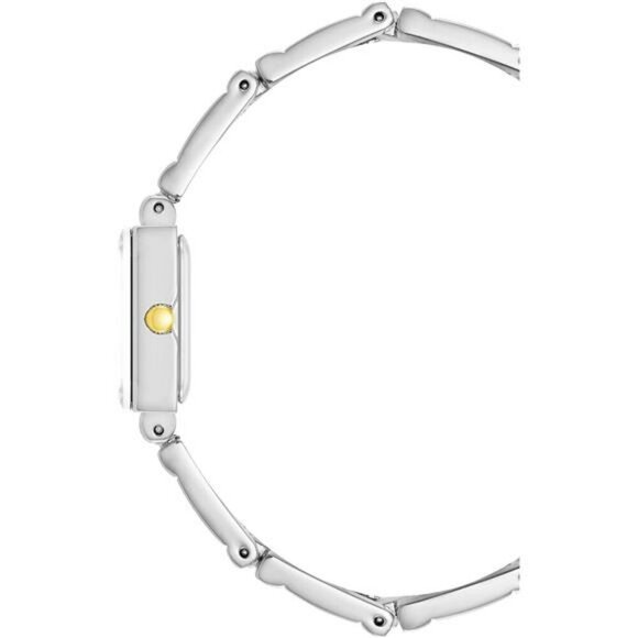 Womens two tone bracelet watch silver gold analog quartz water resistant main image 6